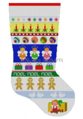 0102 Angel Stripe Stocking