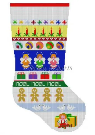 0102 Angel Stripe Stocking