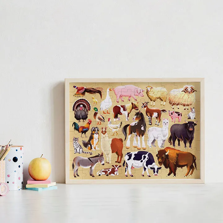100-Piece Junior Jigsaw Explore 24: Farm Animals
