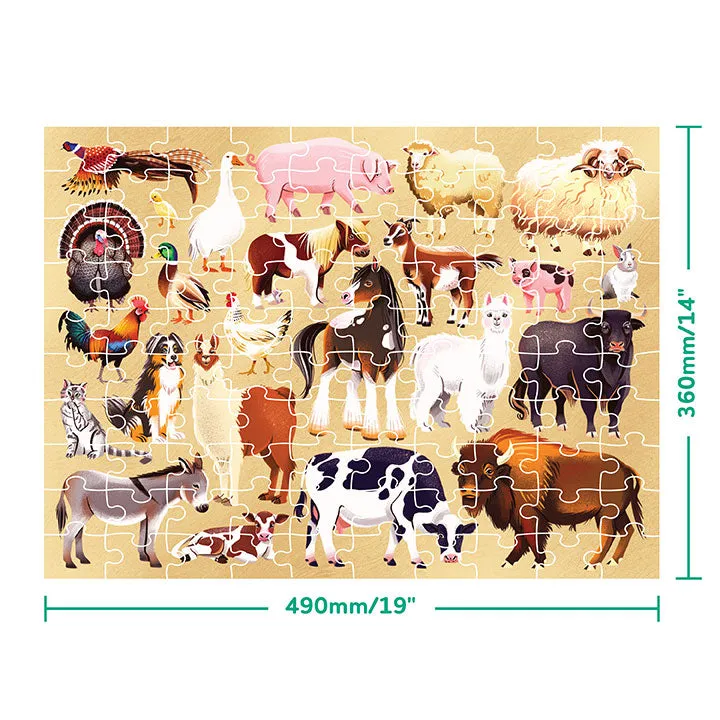 100-Piece Junior Jigsaw Explore 24: Farm Animals