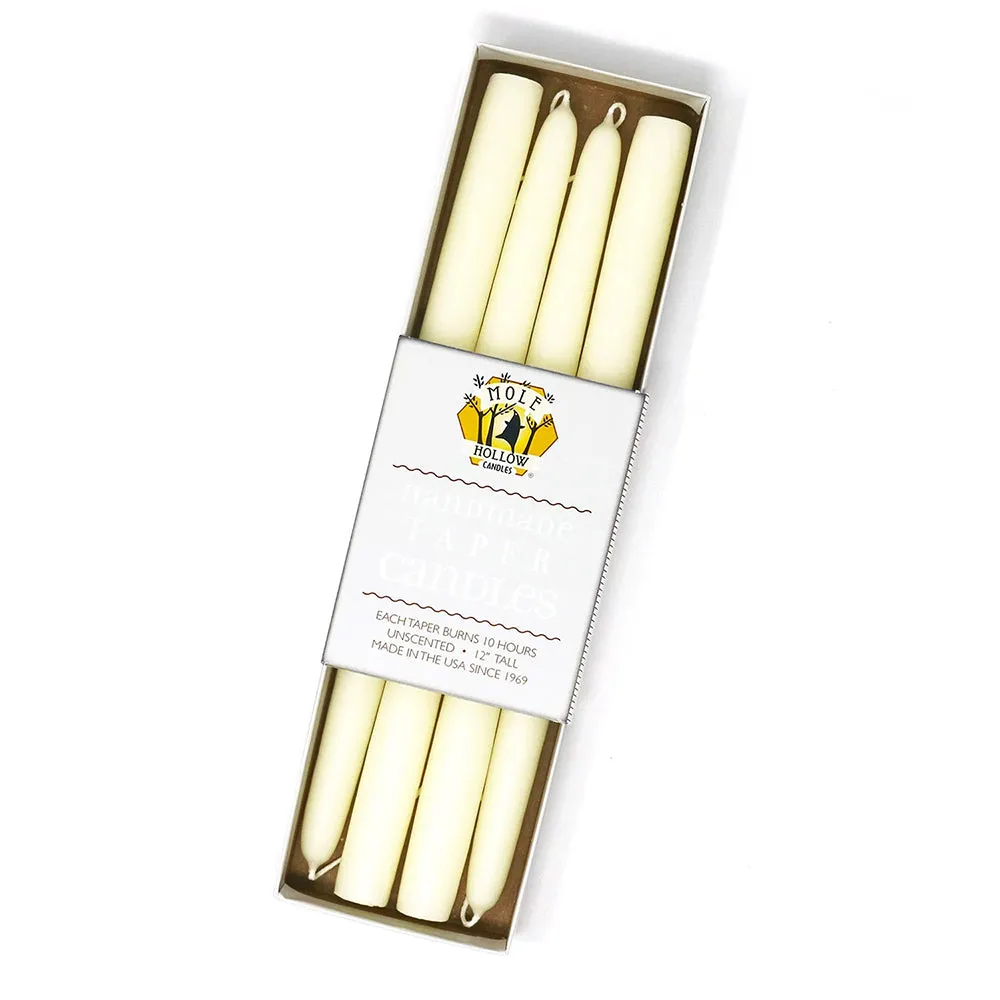 12" Taper Candles Set of 4