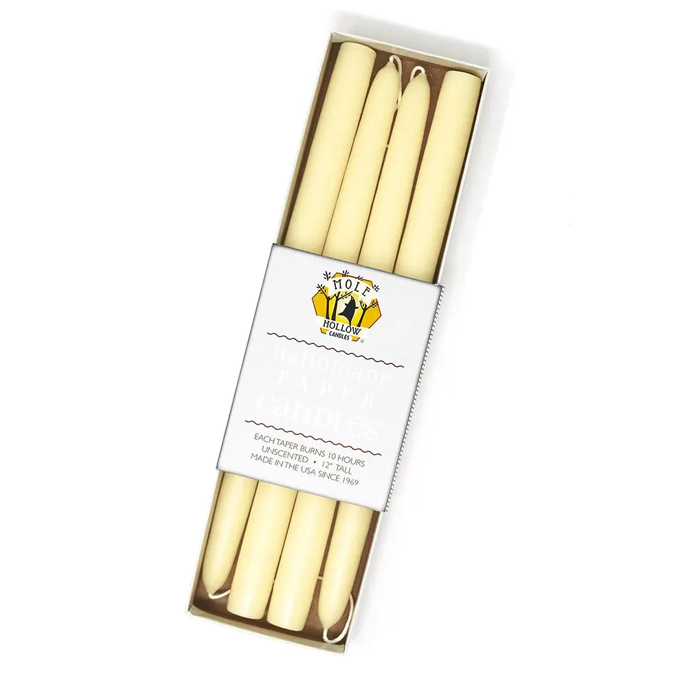 12" Taper Candles Set of 4