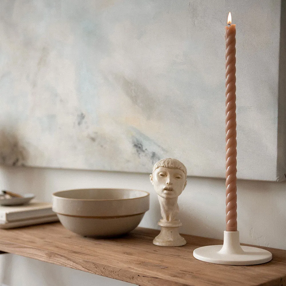 18" Taper Rope Candles - Petal