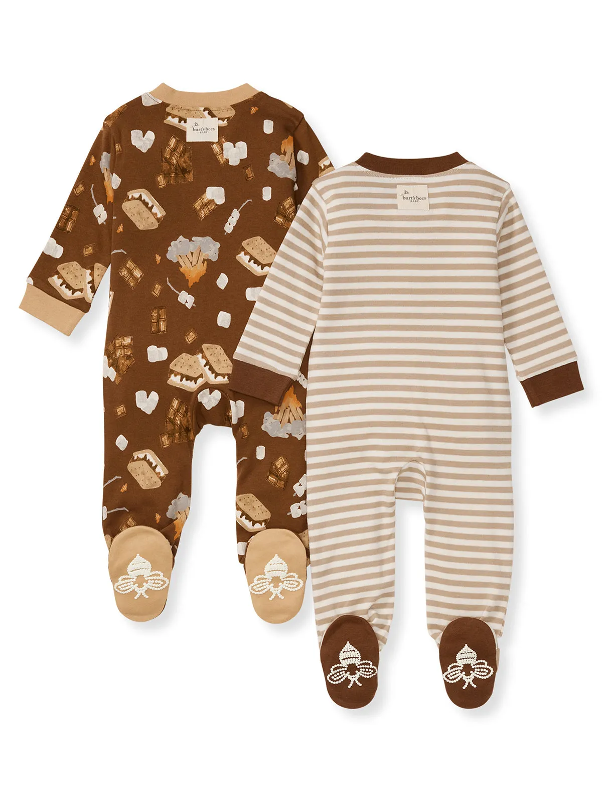 2-Pack Organic Zip Footies, S'mores Please