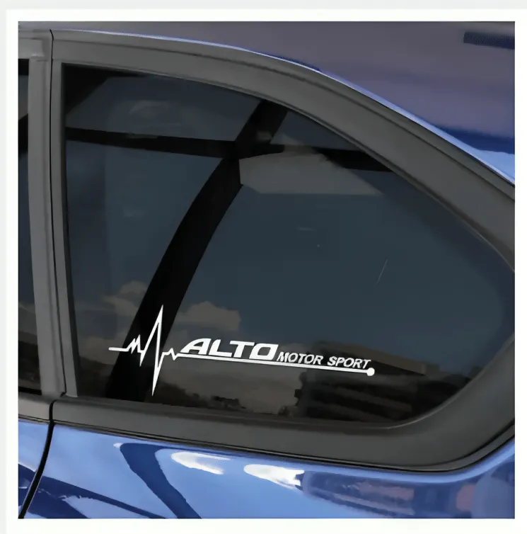 2PCS Funny Car Stickers Side Window PVC Decal For Suzuki Alto Auto Accessories