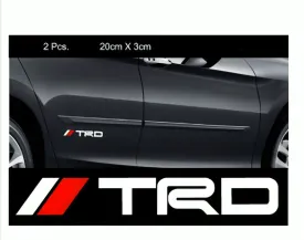 2PCS TRD Car Side Window Stickers For Toyota Corolla CHR Yaris Land Cruiser Fortuner Toyota Corolla Decal Sticker Funny bumper stickers, Toyota, Car sticker design Accessories Sticker Auto Accessories car Accessories