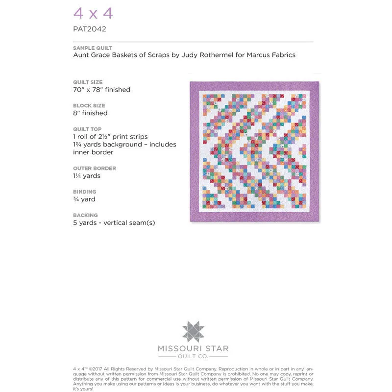 4 x 4 Quilt Pattern by Missouri Star