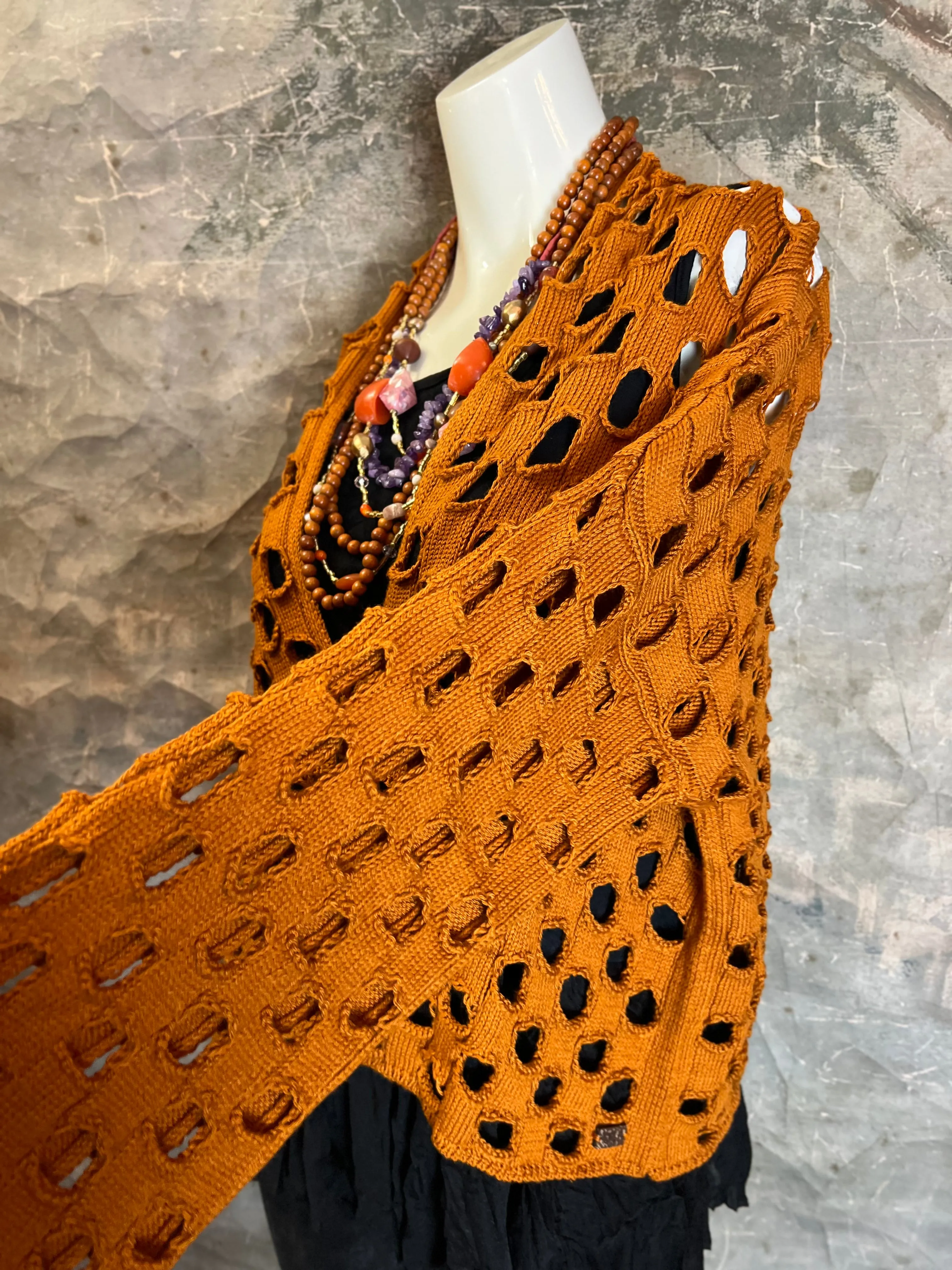 5200 Holiday Knit Cardi-Burlwood