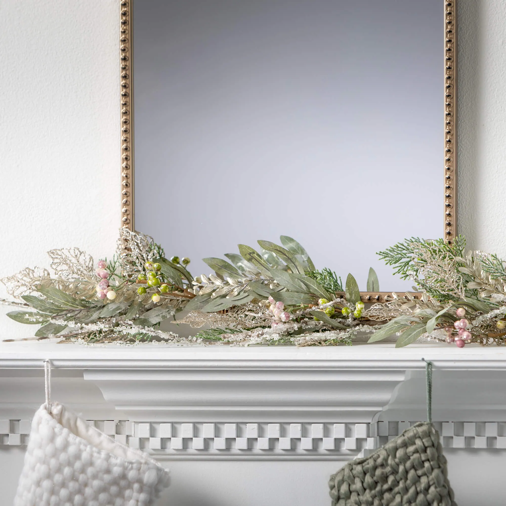 5'L Sullivans Pine And Berry Garland, Multicolored Christmas Garland