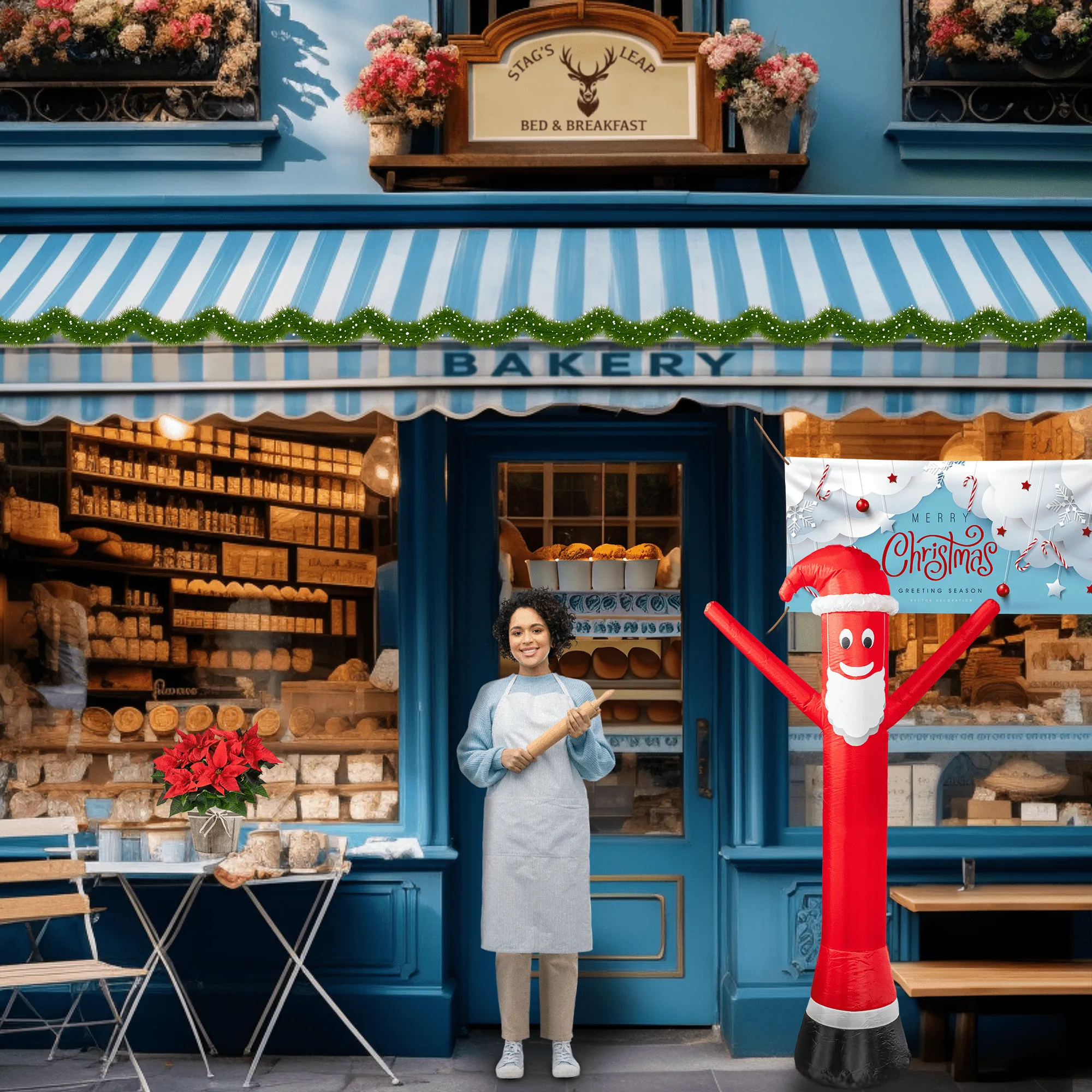 6ft Air Dancers® "Santa Disguise" Lawn Inflatable