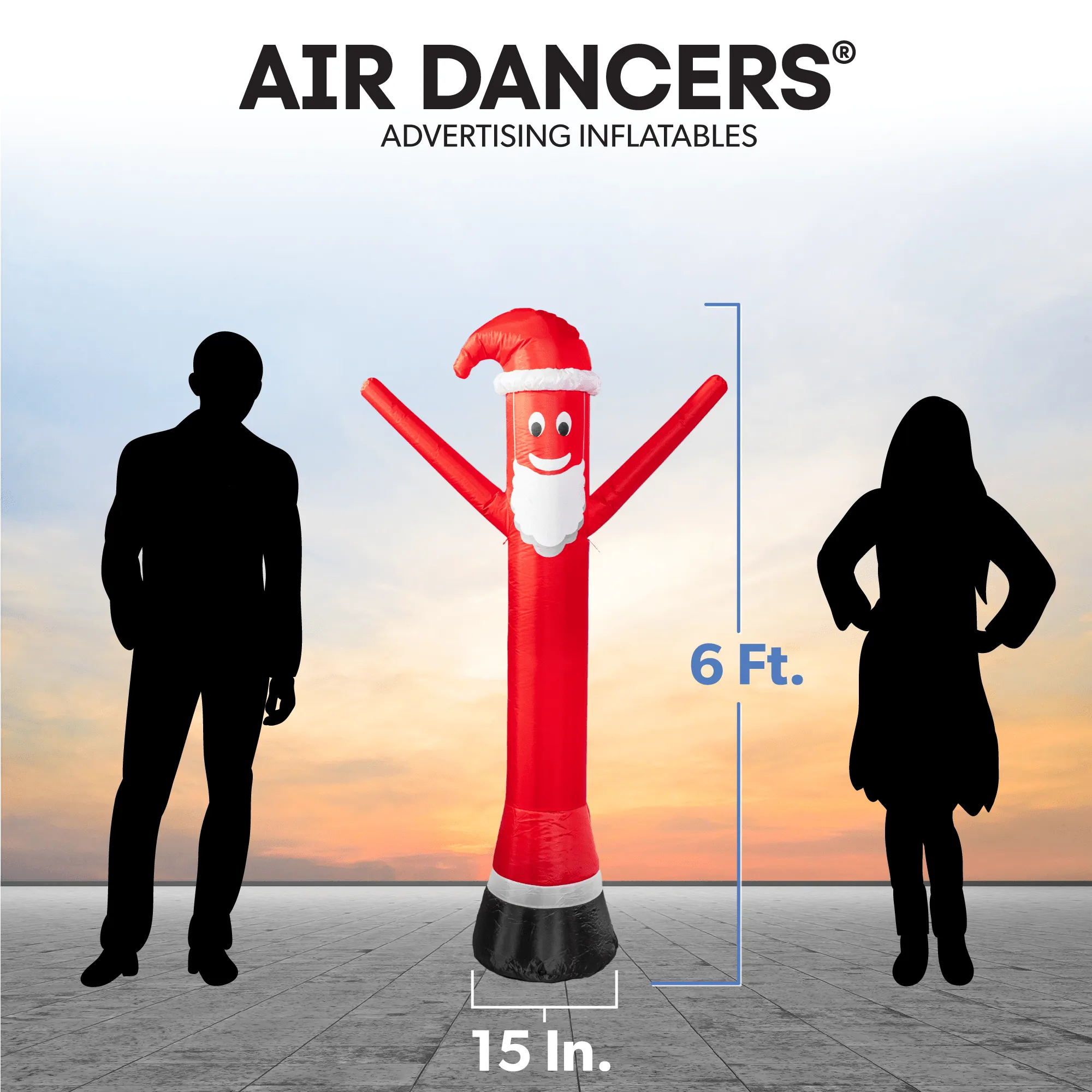 6ft Air Dancers® "Santa Disguise" Lawn Inflatable