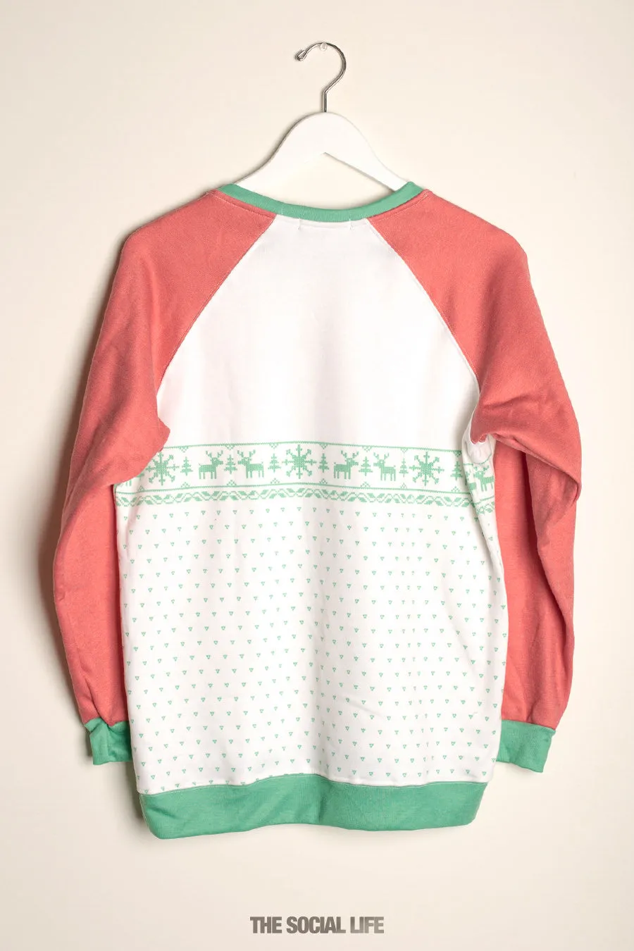 Alpha Chi Omega Rudolph Raglan Crewneck