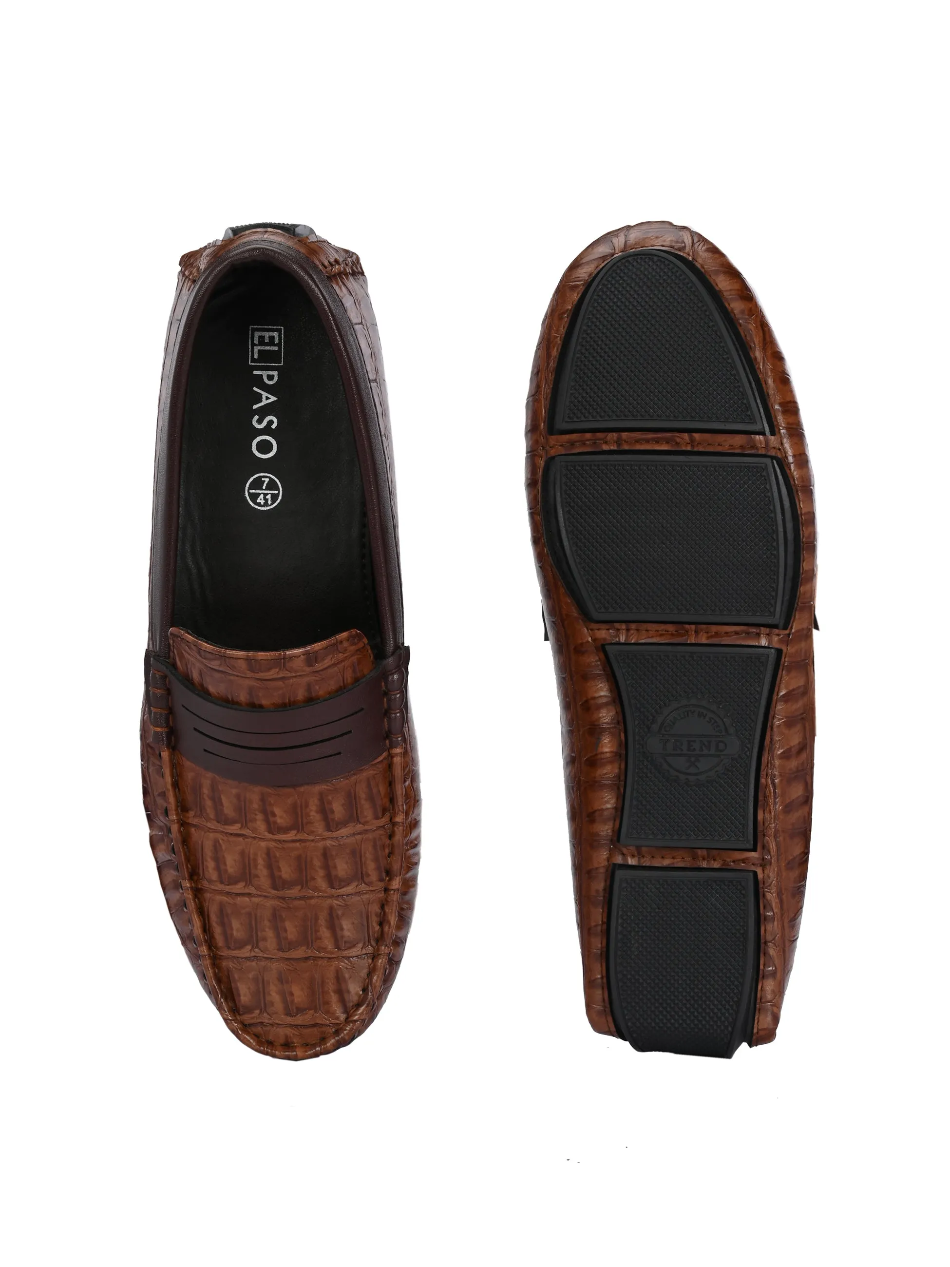 Amber Croc Luxe Moccasin For Men