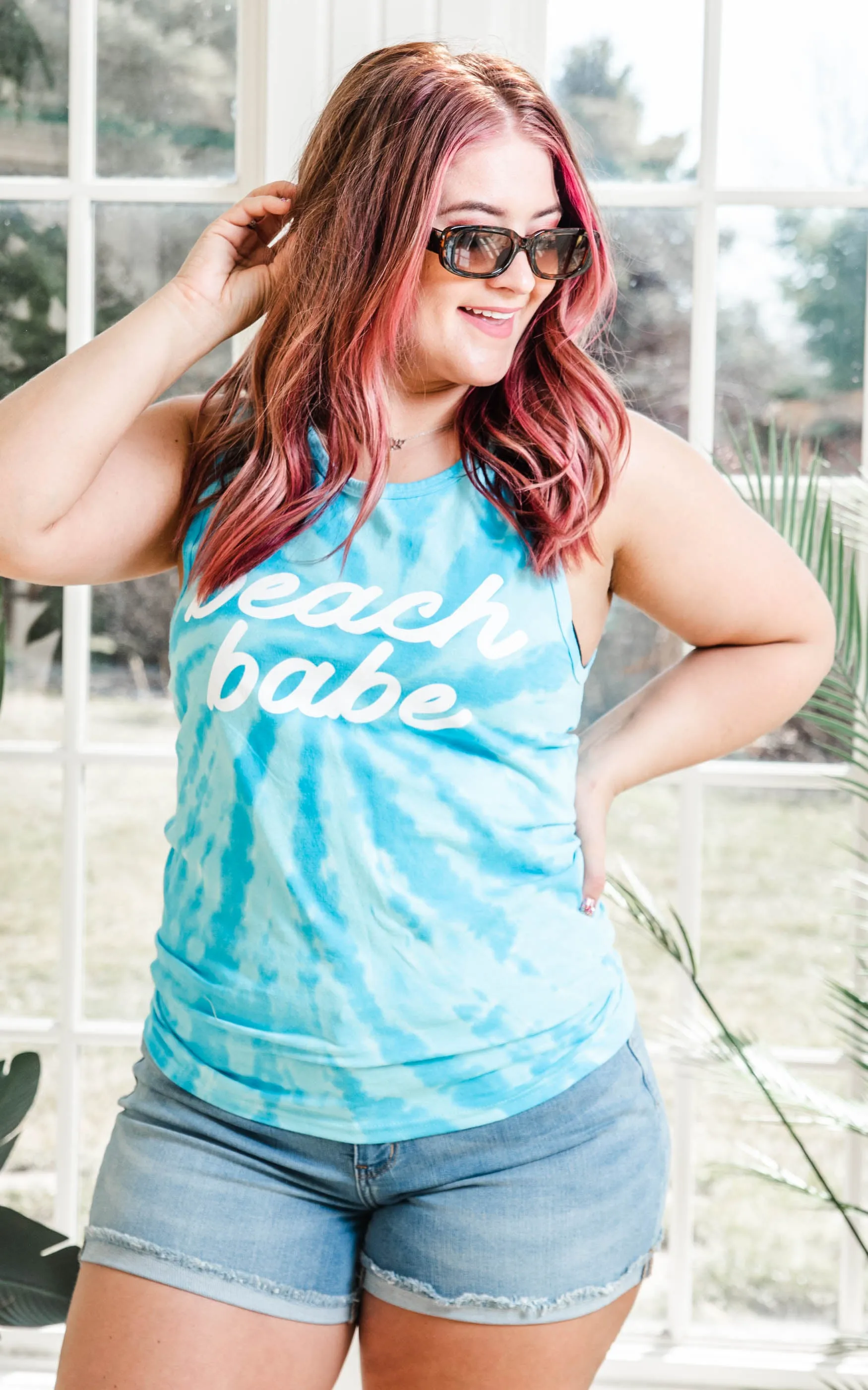 Beach Babe Tie Dye Tank Top**
