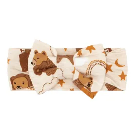 Beary Sleepy Luxe Bow Headband