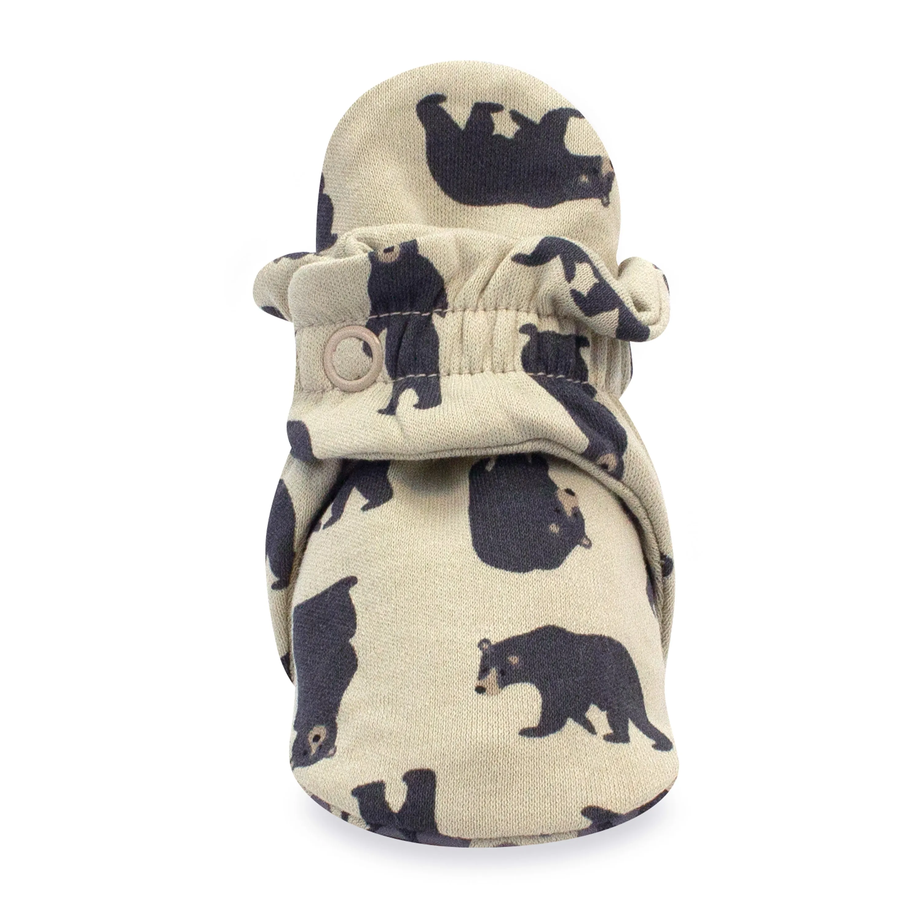 Black Bears Organic Cotton Gripper Baby Bootie