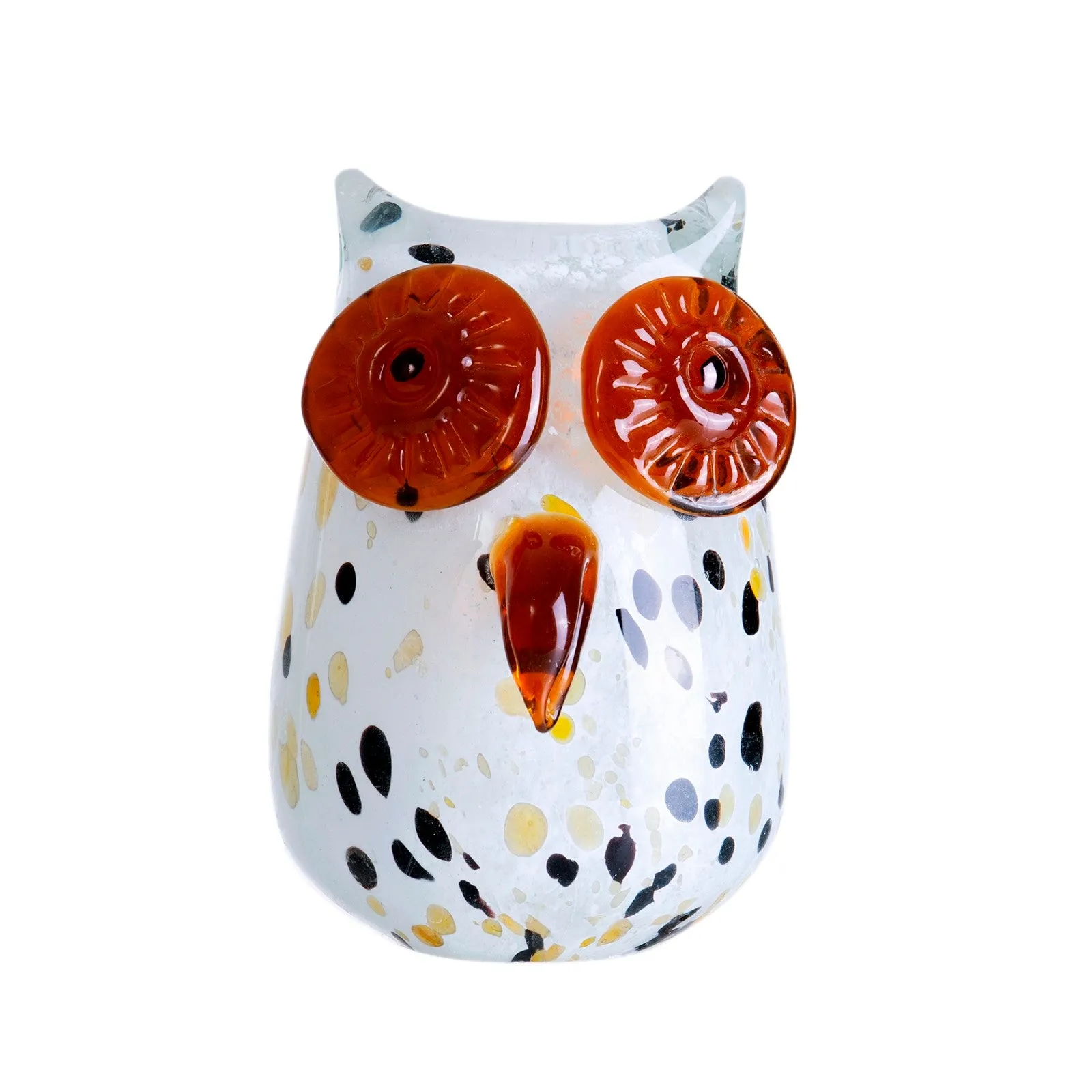 Blown Glass Speckled Owl