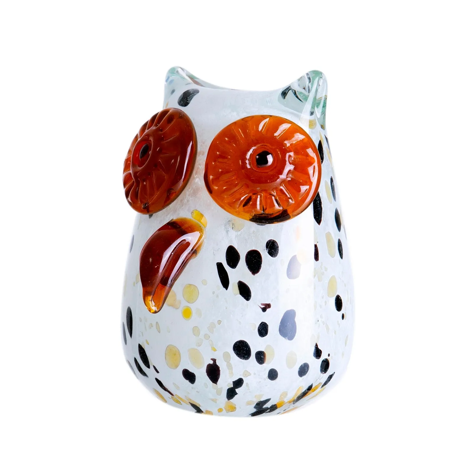 Blown Glass Speckled Owl