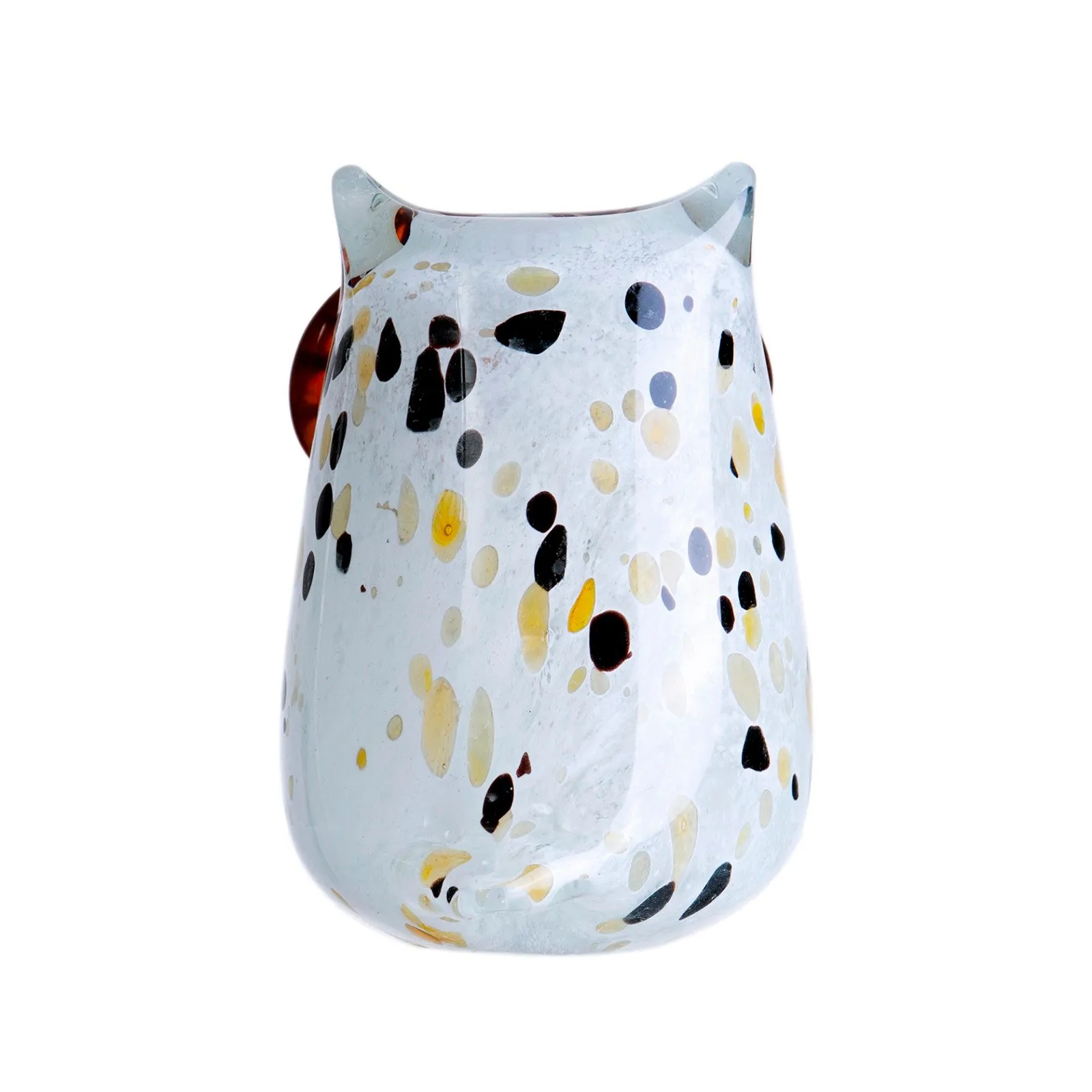 Blown Glass Speckled Owl