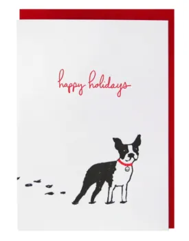 Boston Terrier Holiday Card