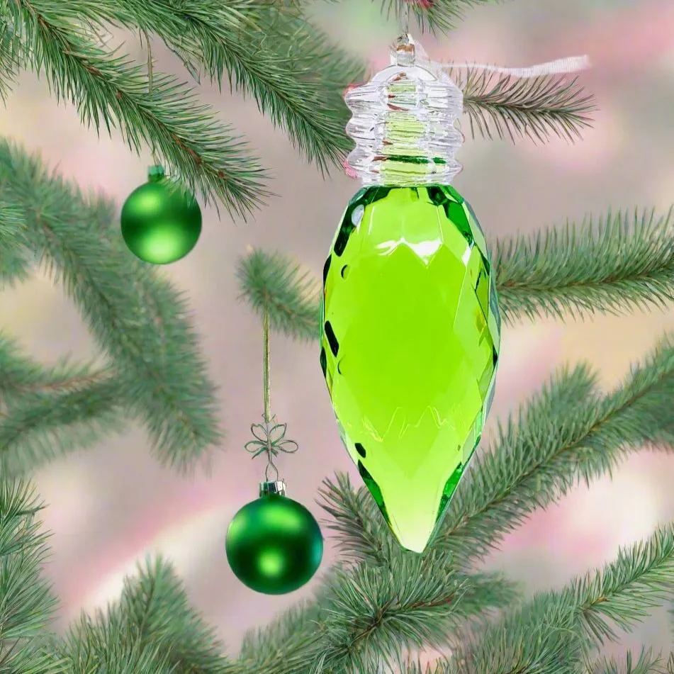 C9  Acrylic Crystal Ornament 3, Green