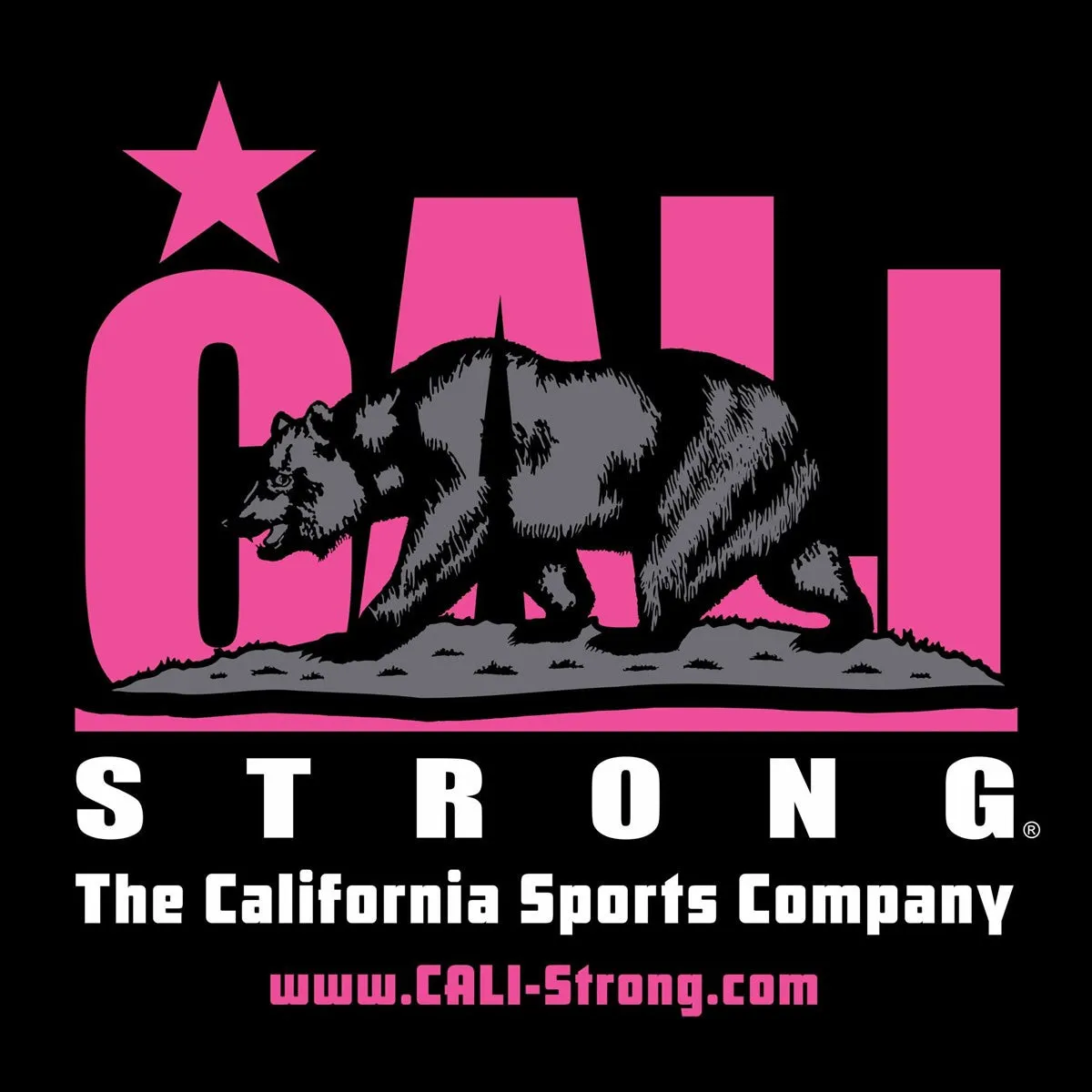 CALI Strong Original Pink Window Decal 8 inch Vinyl Sticker