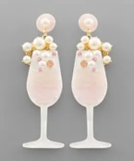 Cheers to Pinkmas Earrings