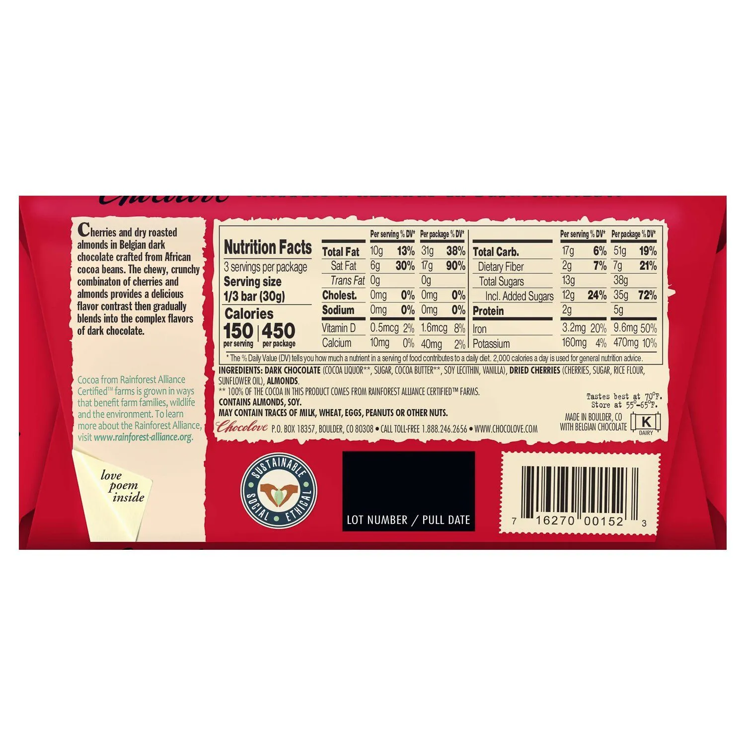 Chocolove Premium Chocolate Bars