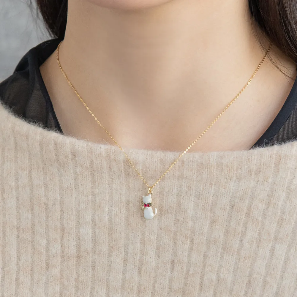 Christmas Cat Pendant Necklace
