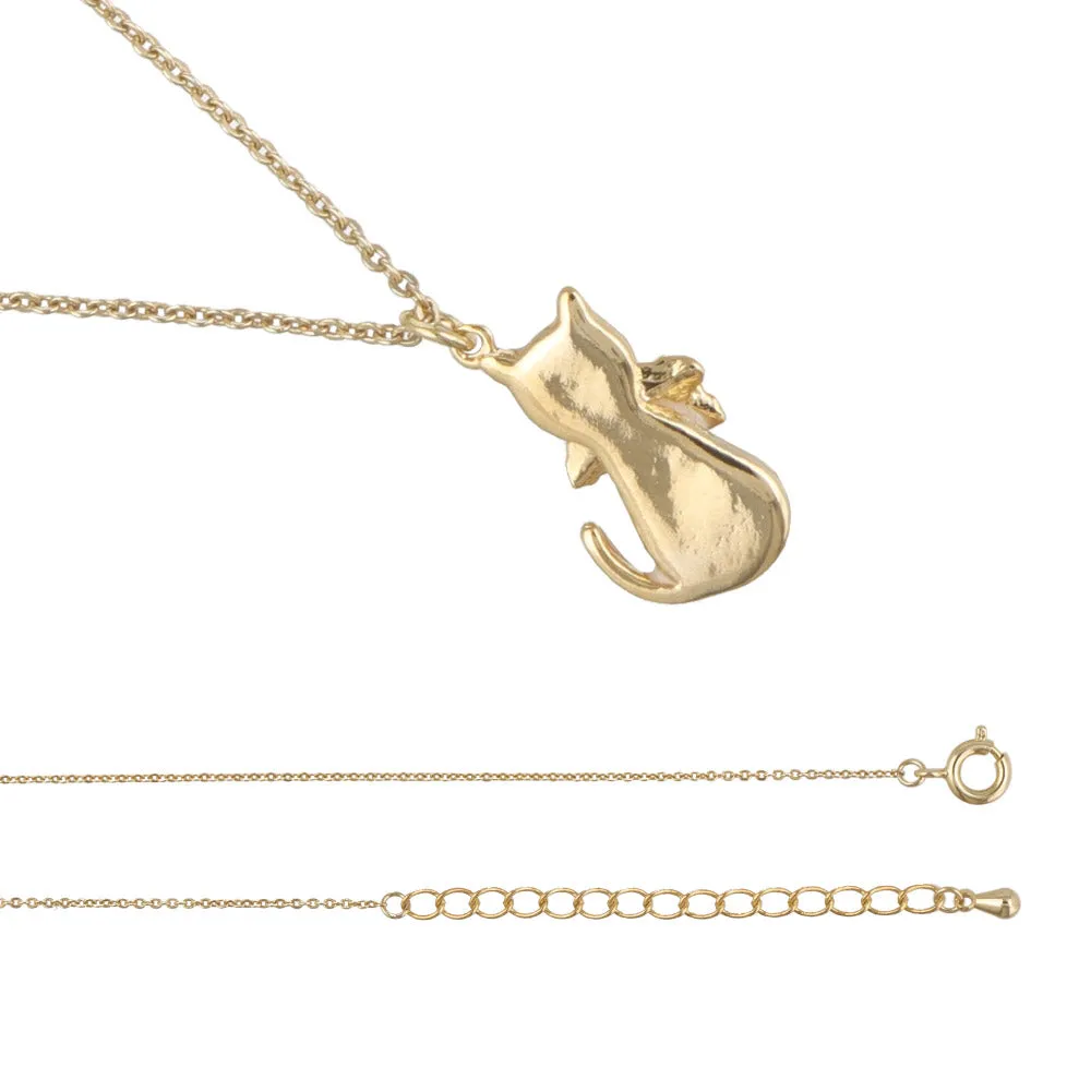 Christmas Cat Pendant Necklace