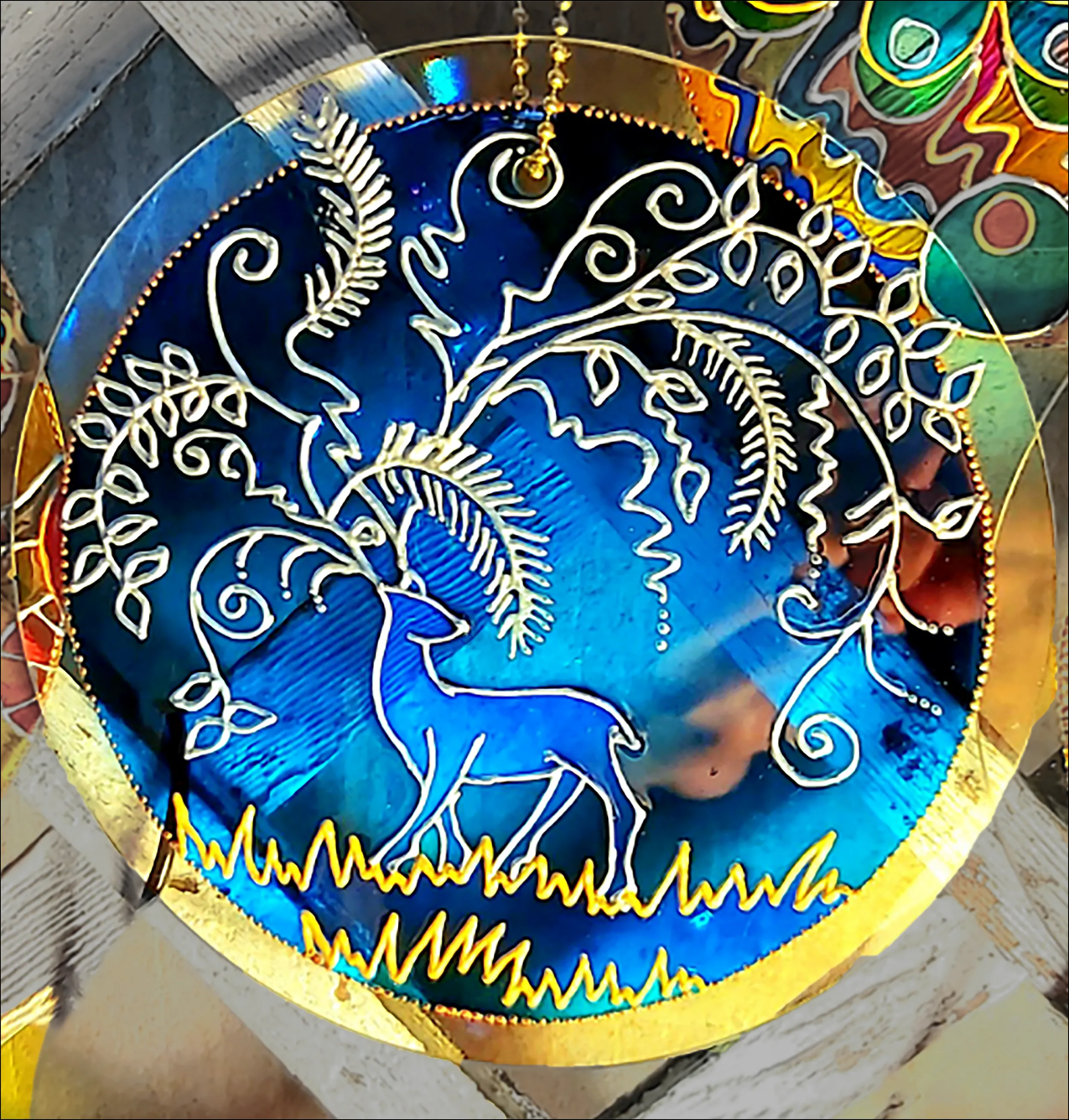 Christmas Window Reindeer Decoration