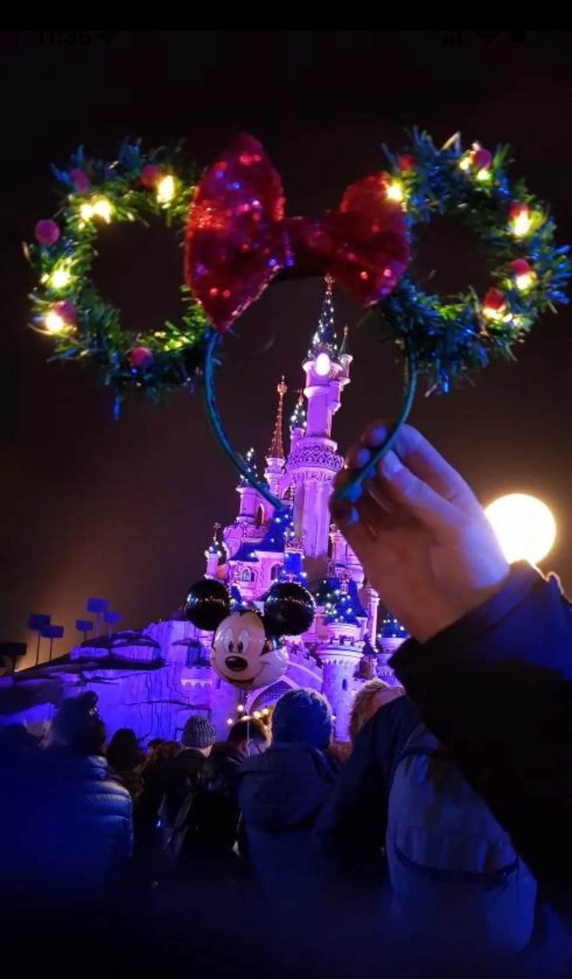 Christmas Wreath Minnie ears