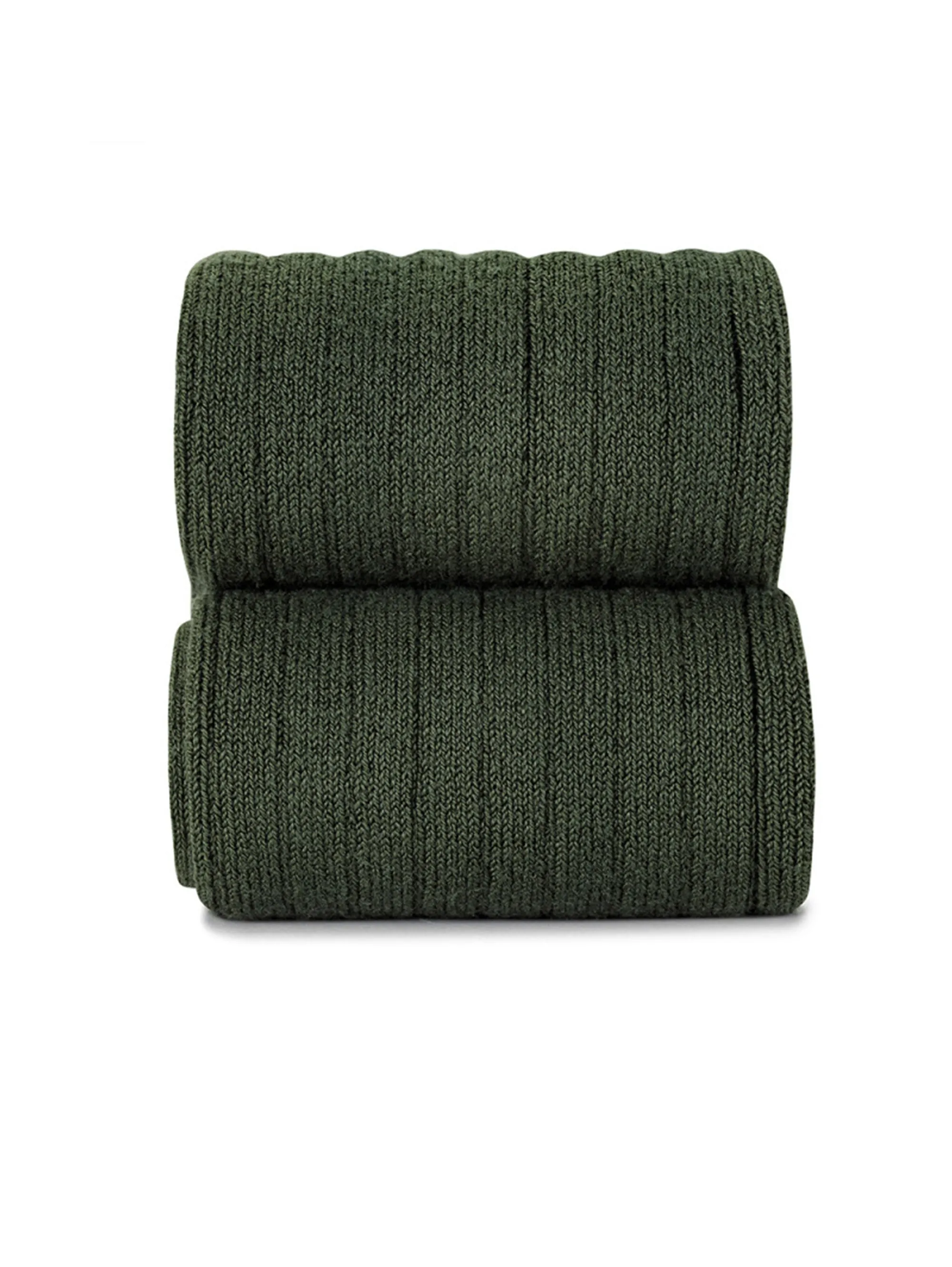 Premium Dark Green Ribbed Stockings by CÓNDOR