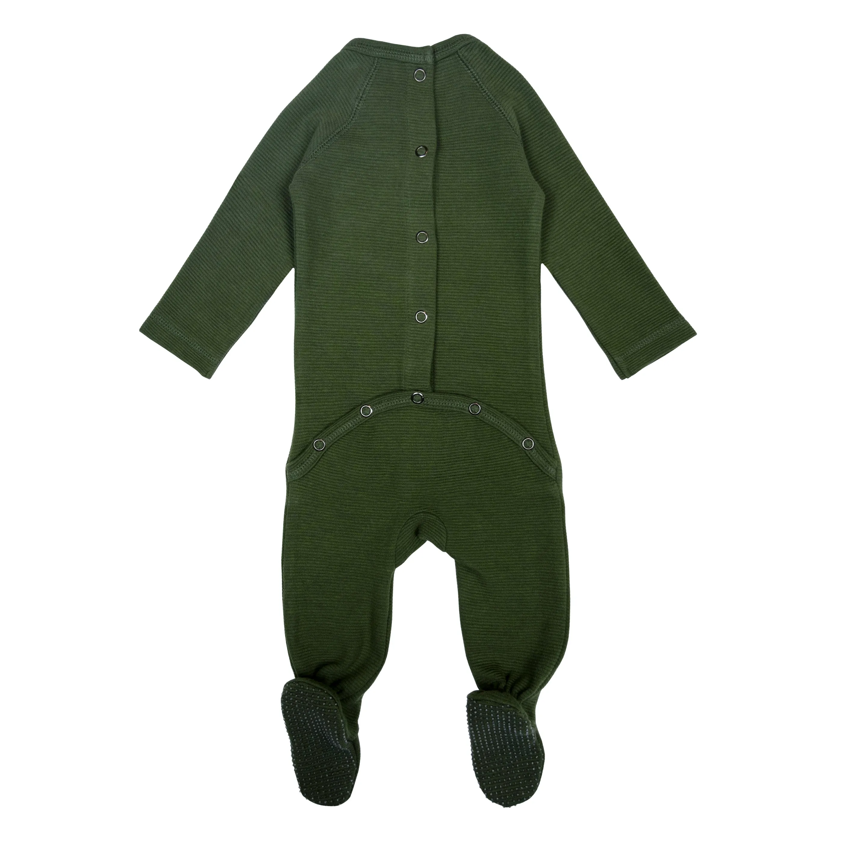 Corduroy Raglan Footie in Forest