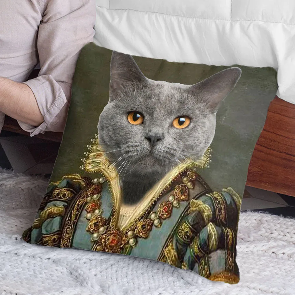 Custom Photo Face Pillow Cat Knight Pet Home Gifts