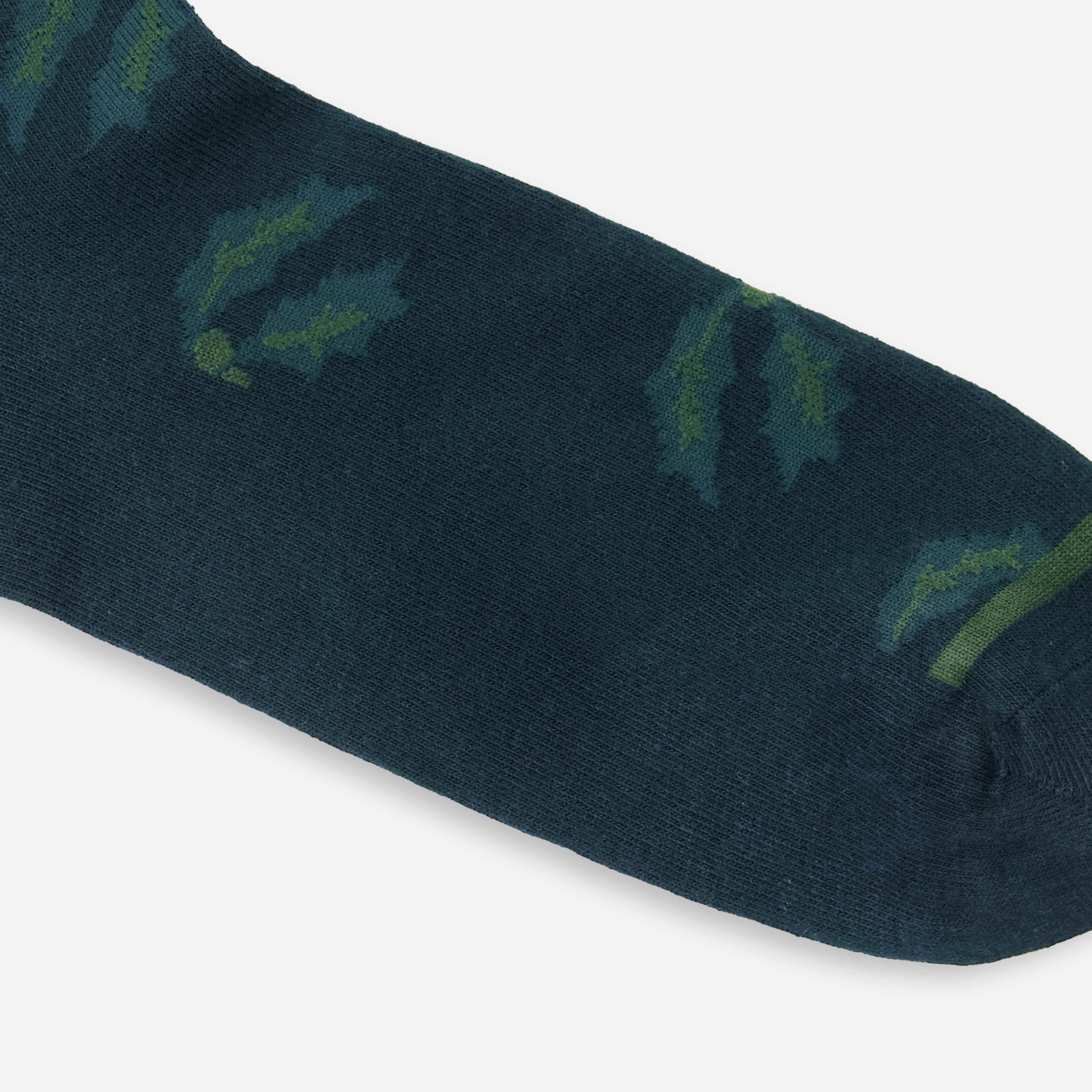 Deck The Halls Hunter Green Dress Socks
