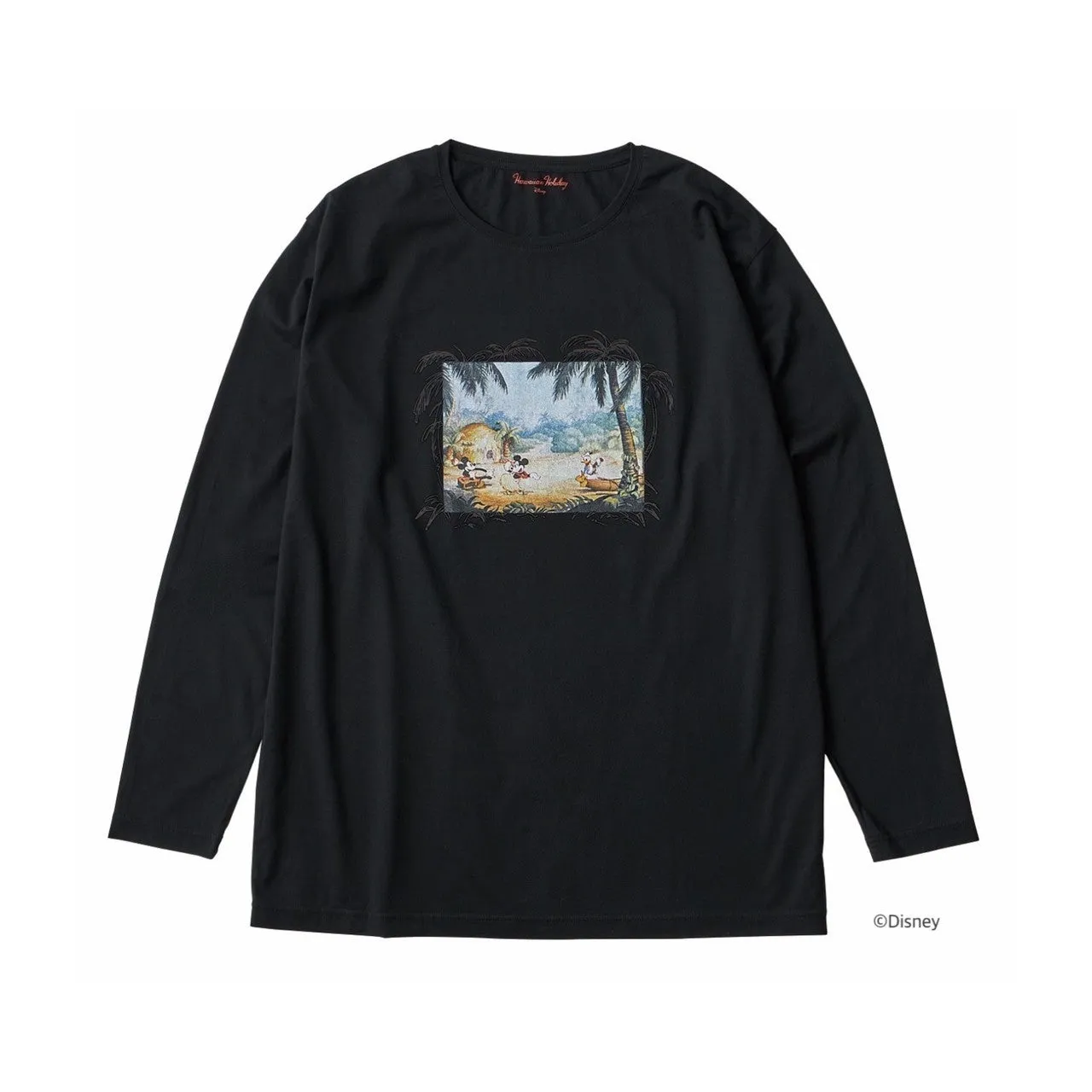 DISNEY HAWAIIAN HOLIDAY / PORTER CLASSIC HAWAI'I ALOHA COLLECTION  / LONG T-SHIRT PALM TREE