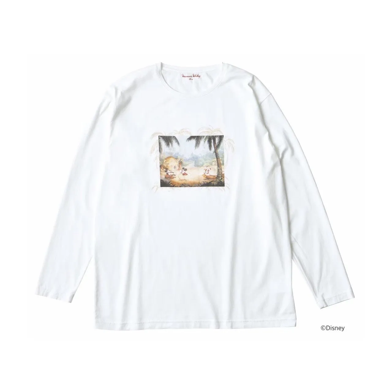 DISNEY HAWAIIAN HOLIDAY / PORTER CLASSIC HAWAI'I ALOHA COLLECTION  / LONG T-SHIRT PALM TREE