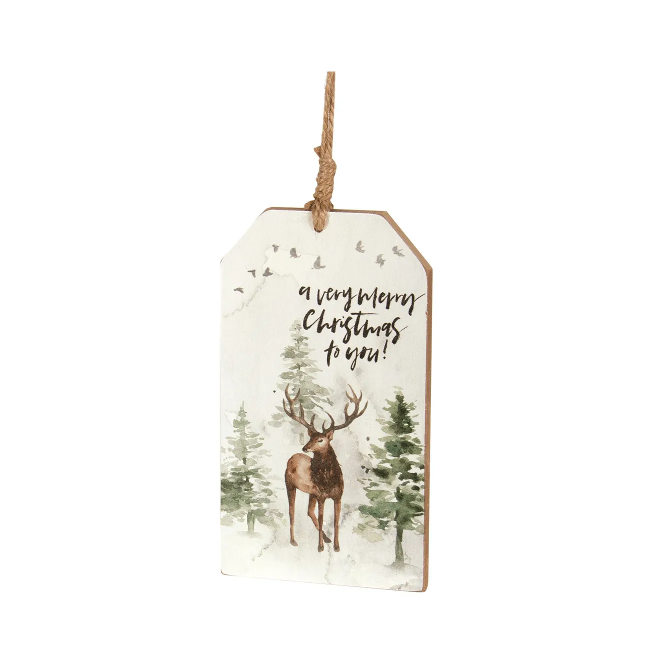 Doe and Stag Wood Ornaments