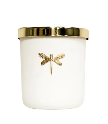 Dragonfly Gia Candle Matte White - Gold