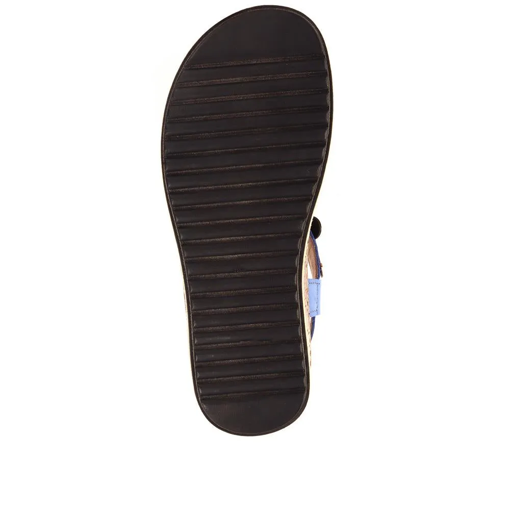 Embellished Leather Toe-Post Sandal - CAY29005 / 315 112