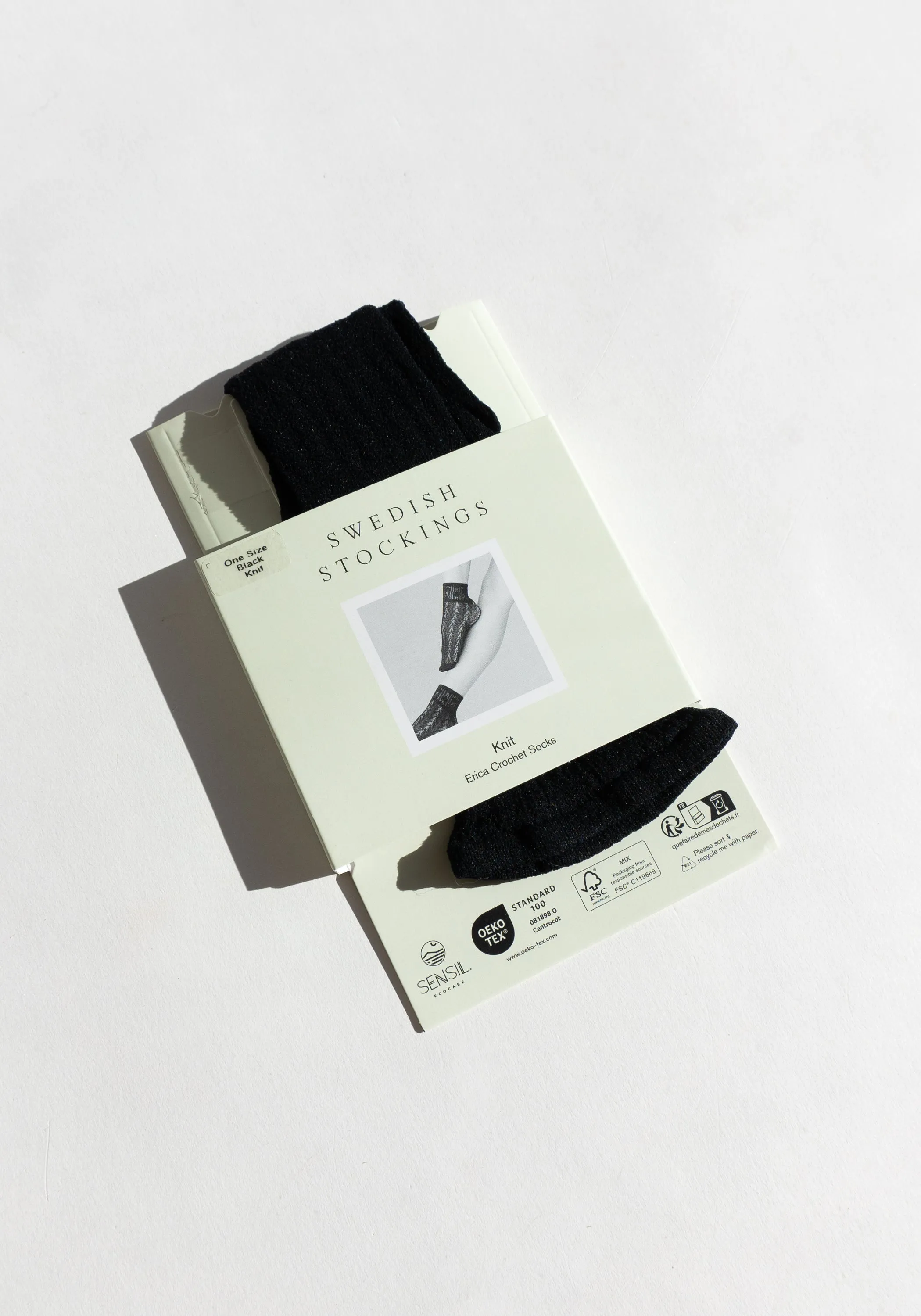 Erica Crochet Socks in Black