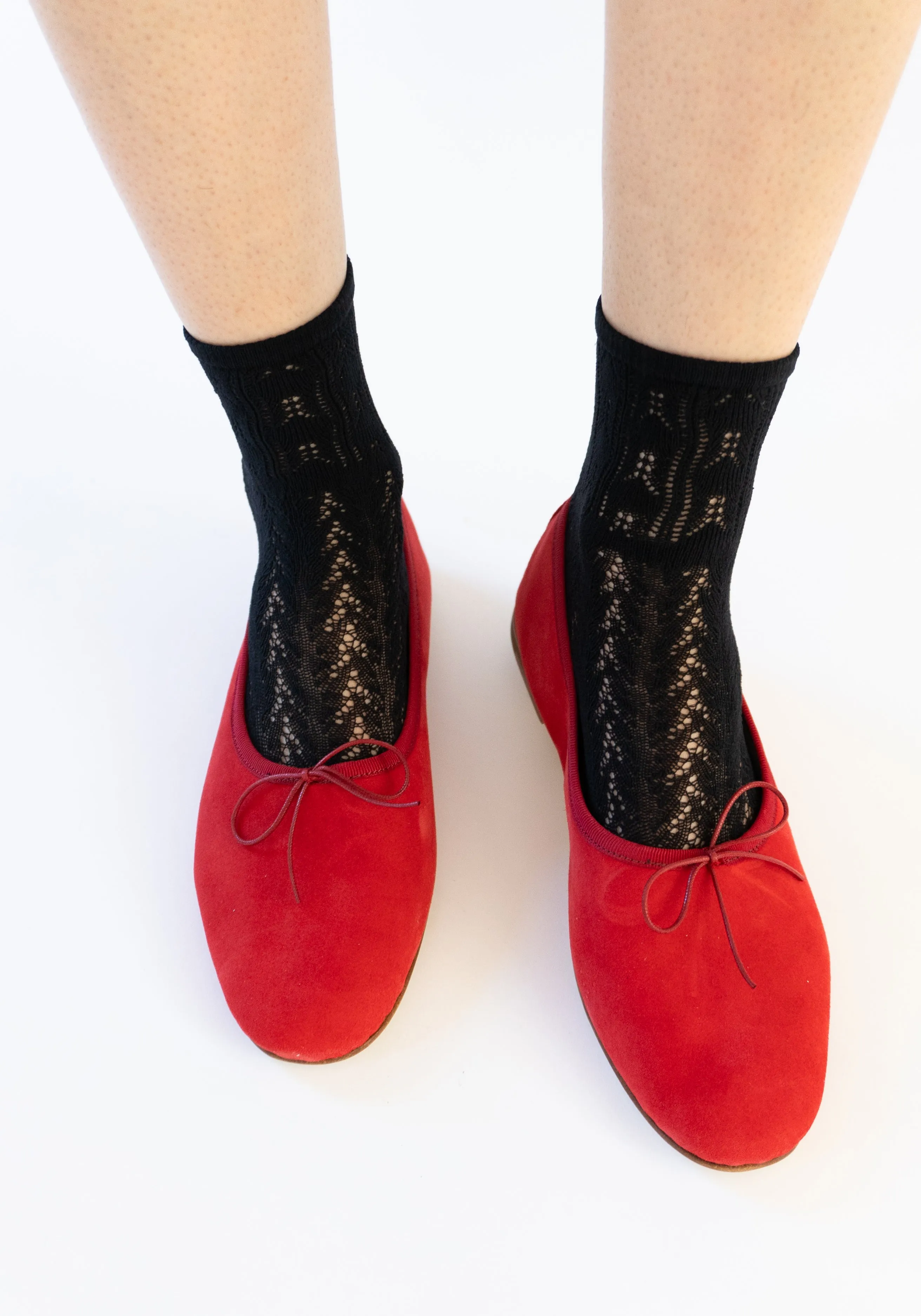 Erica Crochet Socks in Black
