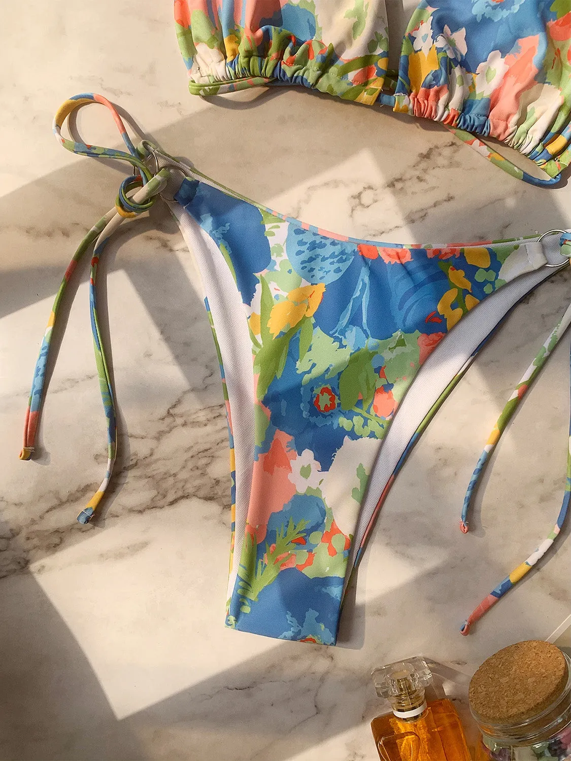 Explore More  Collection - Tied Printed Three-Piece Swim Set