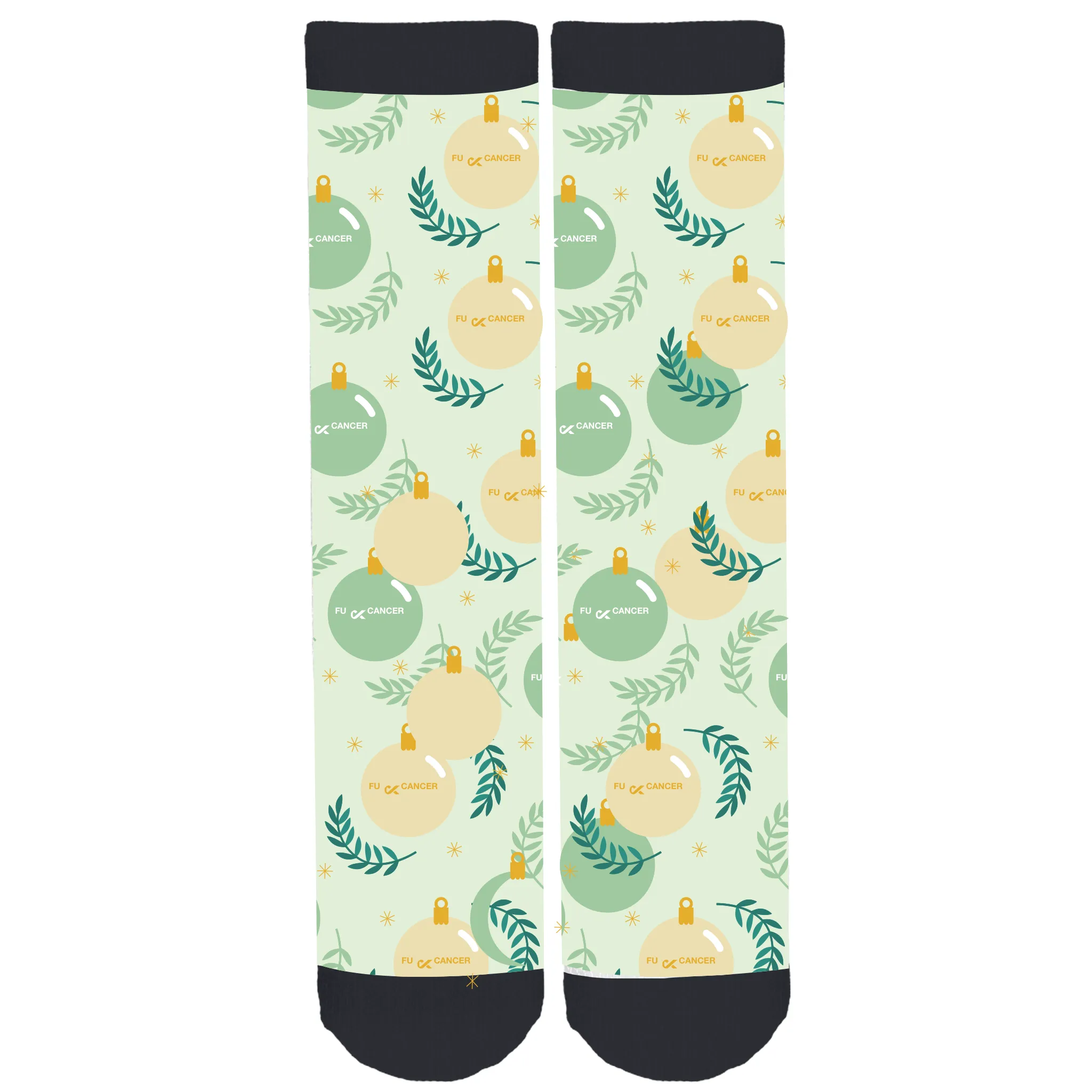F Cancer Holiday Socks