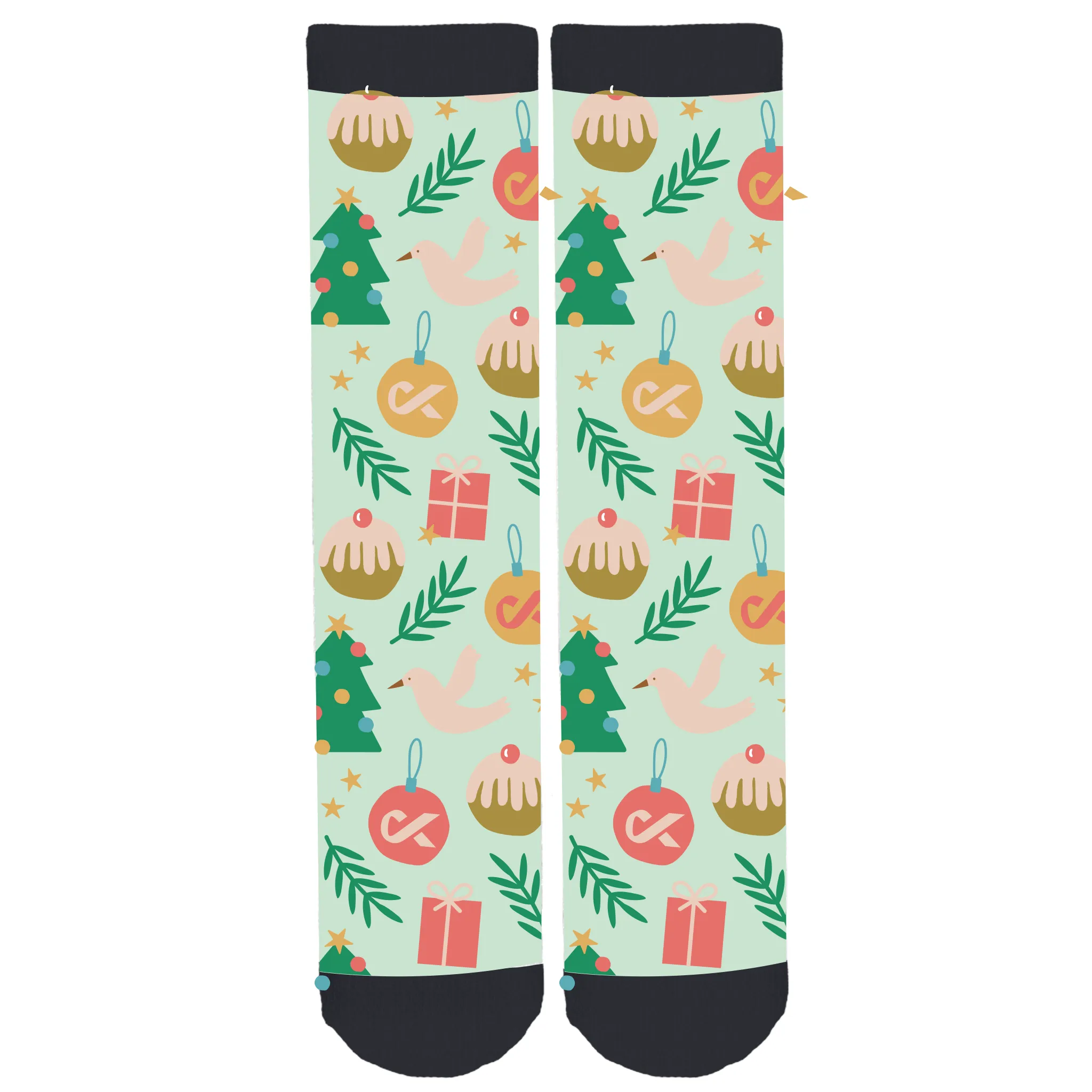 F Cancer Holiday Socks