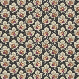 Fabric CAMARILLO Color BLACK TEAM from English Garden Collection by Edyta Sitar for Andover, A-795-K