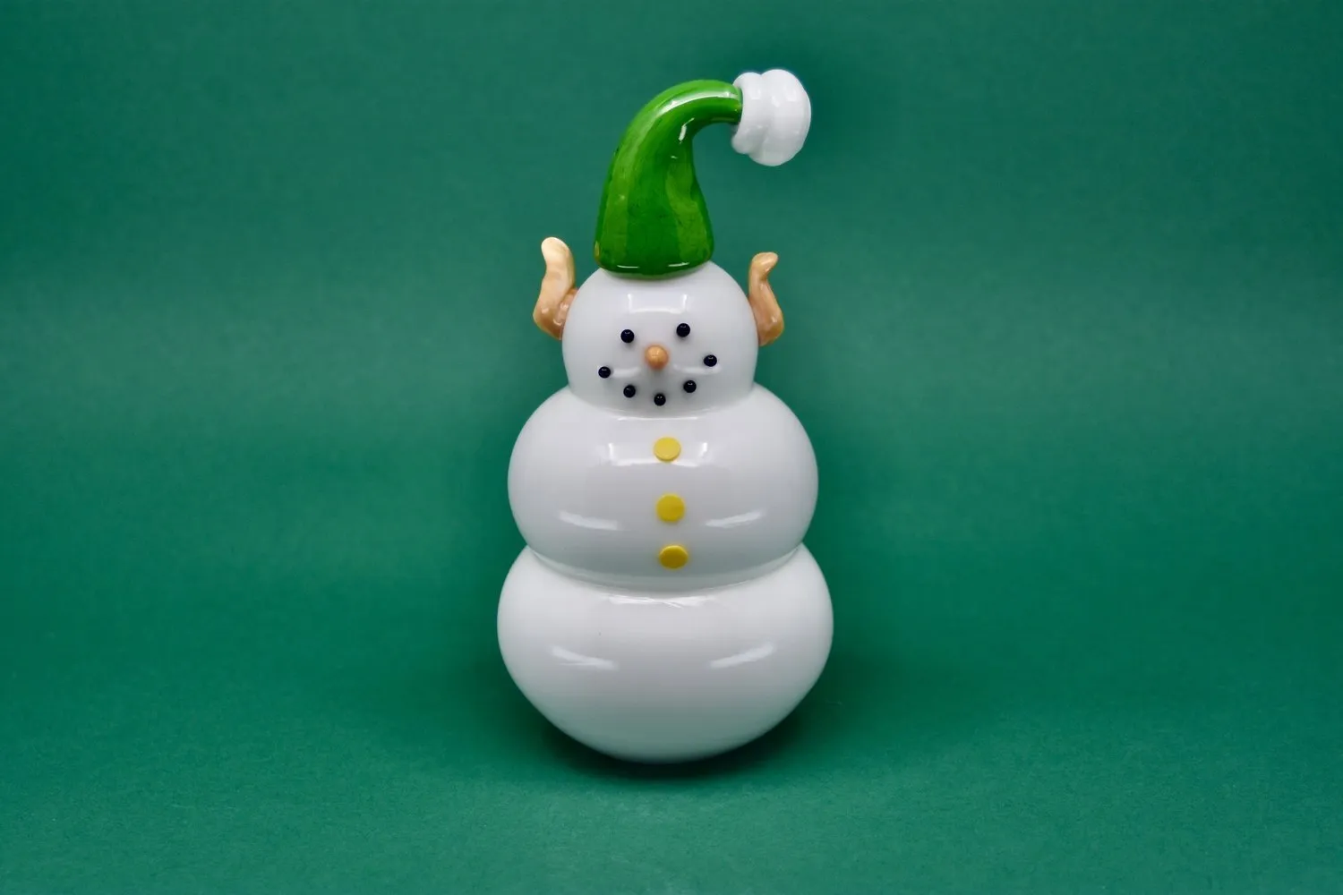 Glass Snowman Elf