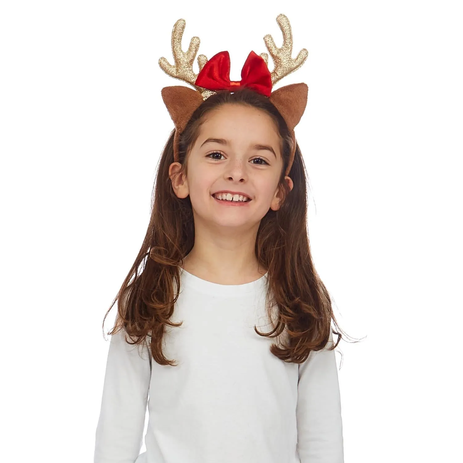 Glitter Antler Headbands w/Holiday Accents