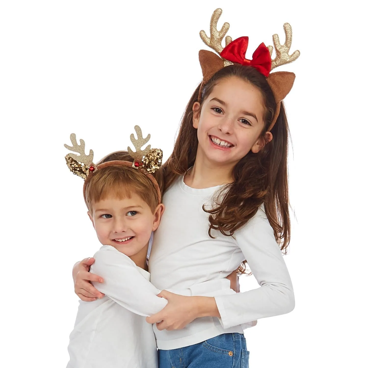 Glitter Antler Headbands w/Holiday Accents